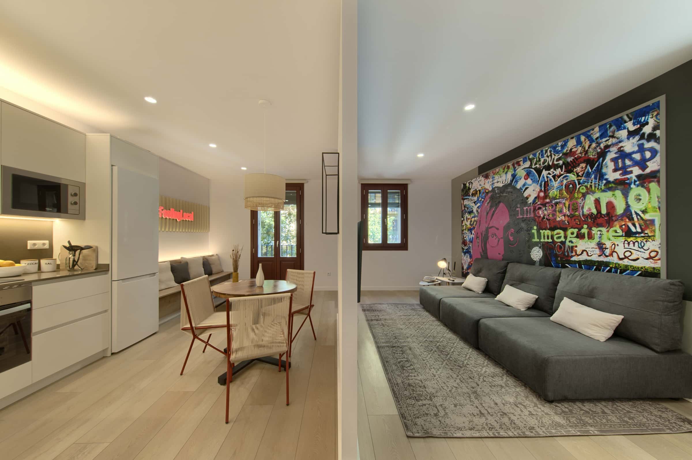 Furnished 3-bedroom flat in Eixample, 68 m² · 2