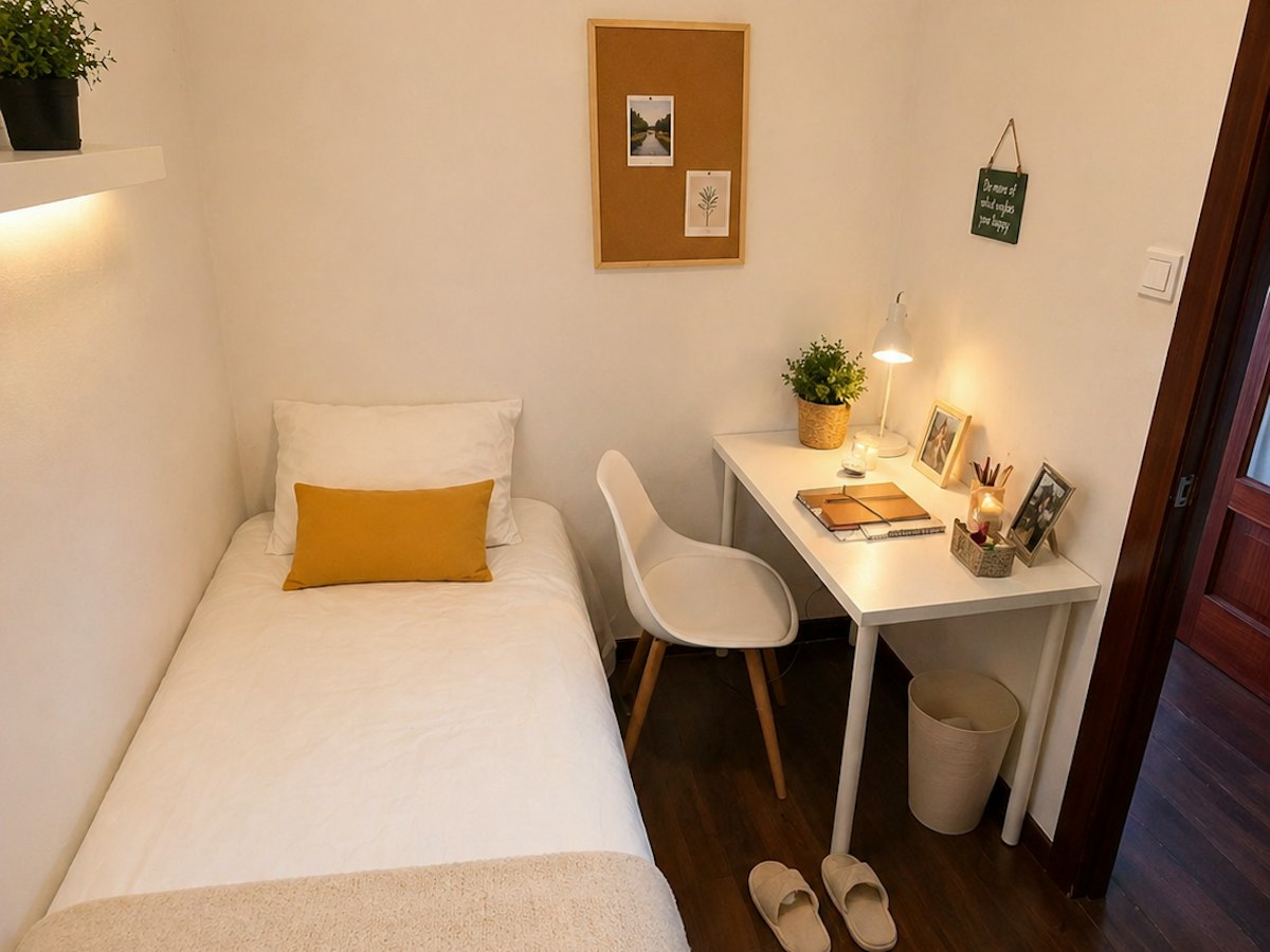 Habitación amueblada en piso compartido de 7 personas en Eixample · 2