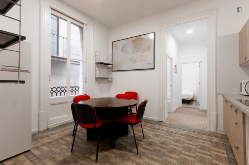 Habitación amueblada en piso compartido de 11 personas en Ciutat Vella · 3