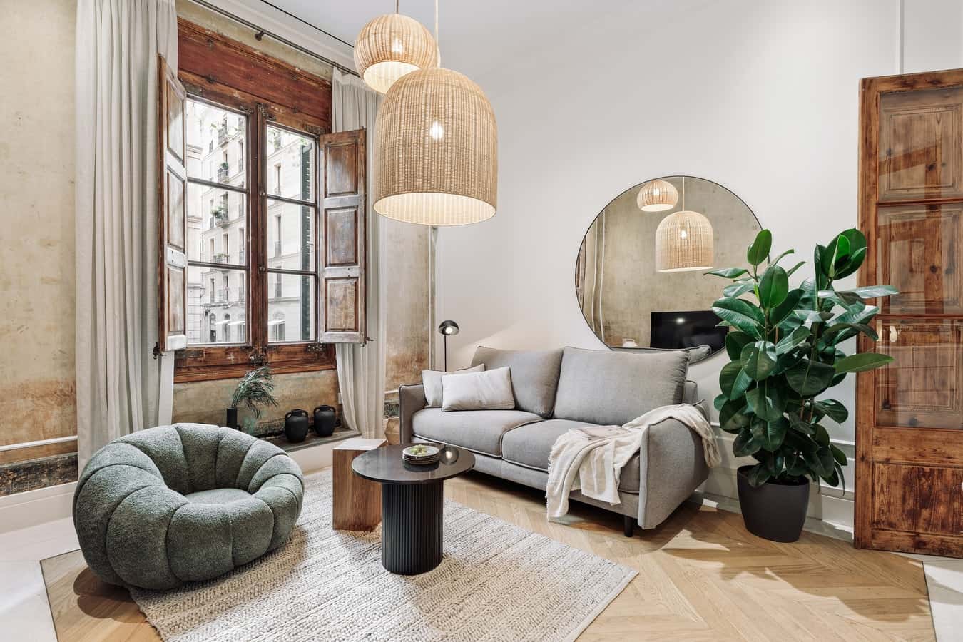Piso de 1 dormitorio amueblado en Barcelona, 73 m²