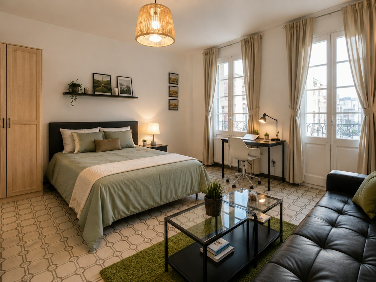 Habitación amueblada en piso compartido de 4 personas en Sants-Montjuïc · 4